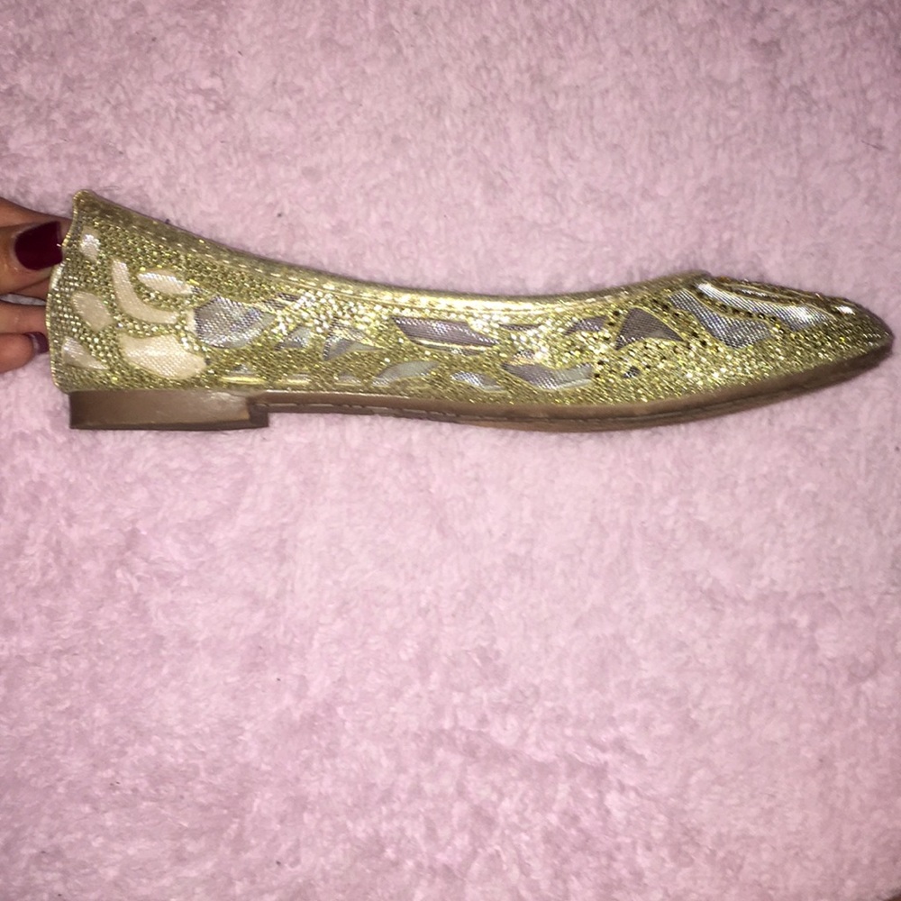 Gold Rhinestone Flats - Picture 3 of 4
